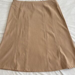 R.Q.T Elegant Tan A-Line Skirt